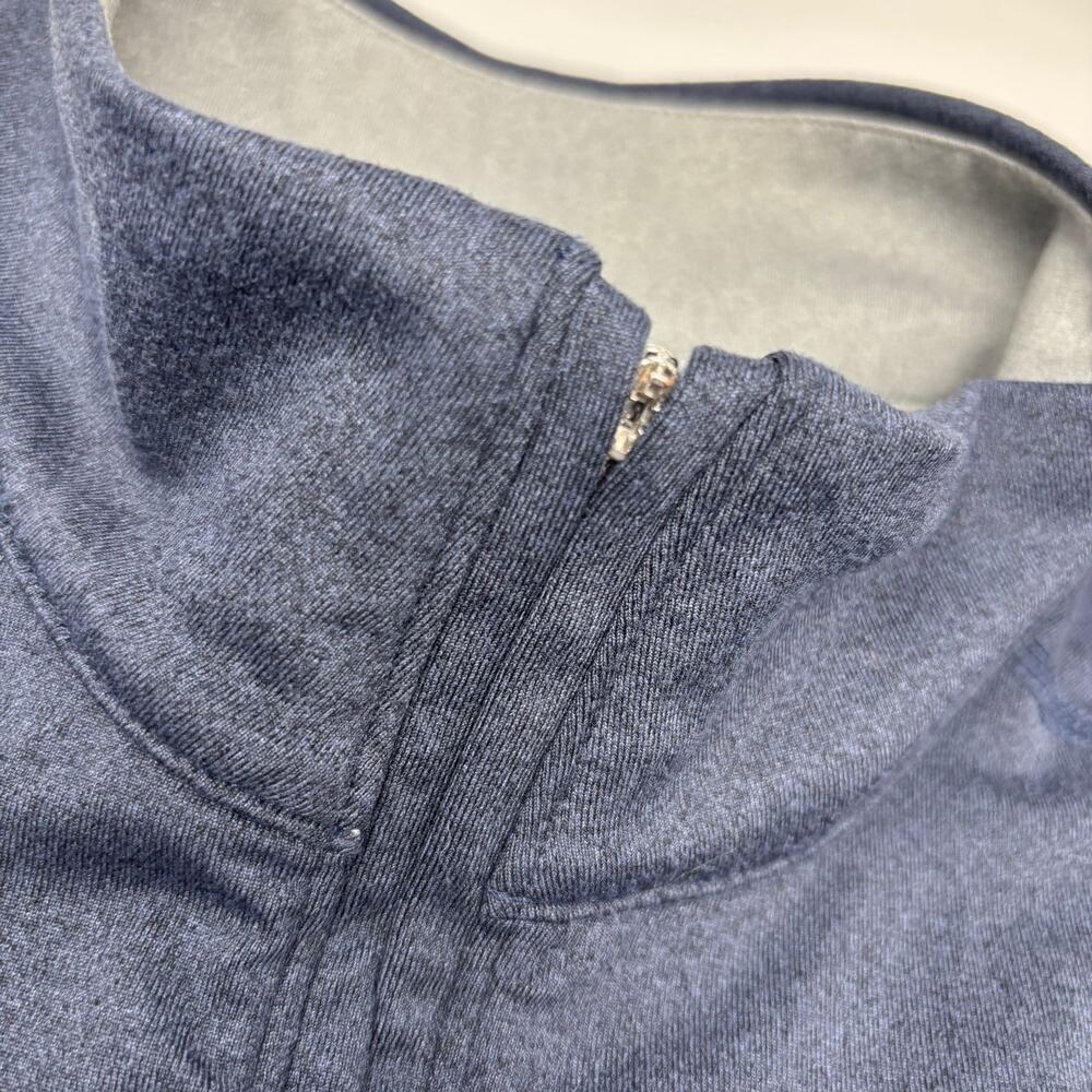 Brooks Brothers Mens Large Blue Cotton 1/4 Zip Pullover Sweater - Picture 3 of 7
